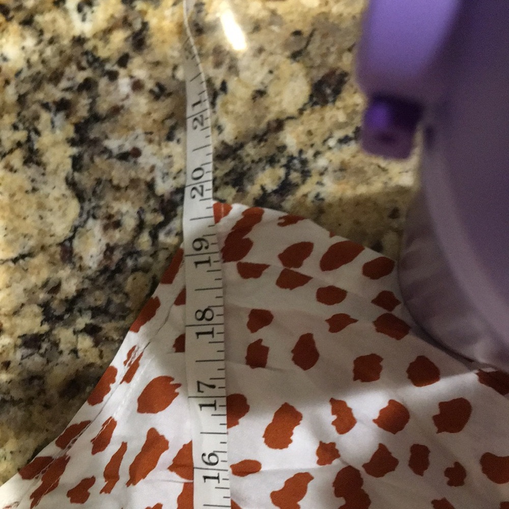 Polkadot dress in beige/brown dots. Blue drops 5/9 - Picture 4 of 11